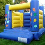 bouncy castle with balloons